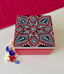 Red-Pink Lotus square box